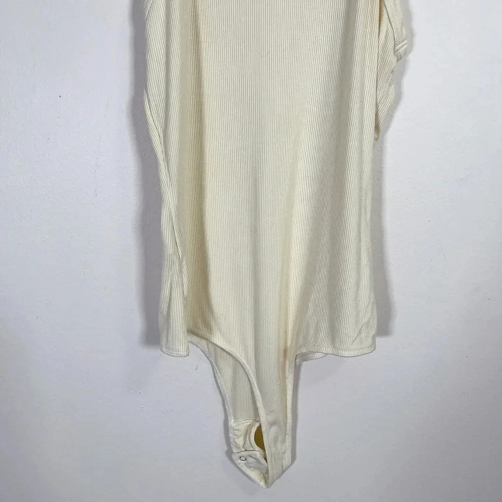 Agolde Rianne Ribbed Yellow  Bodysuit - Picture 11 of 12